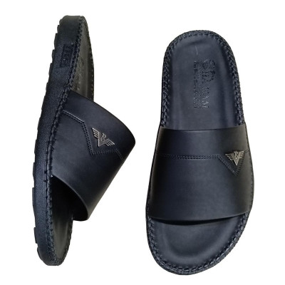 Dép Nam Da Bò HA NAM Đế Siêu Nhẹ Khâu Chỉ Toàn Bộ DNA22030