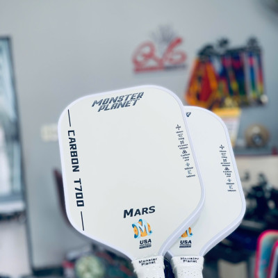 ￼Fee ship 1 Vợt Pickleball Mars Chuyên Nghiệp USAPA Approved. Raw Carbon T-700 Nhám, Hỗ Trợ Xoáy và Kiểm soát bóng