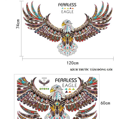 Decal dán tường 3D EAGLE AmyShop DKN095 (74 X 120 cm)