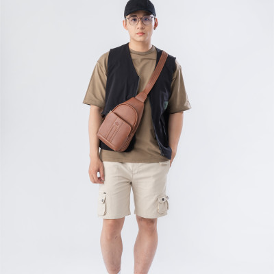 Balo Lata ( Thời trang nam cá tính cở nhỏ - Balo đeo chéo da BALC29 )