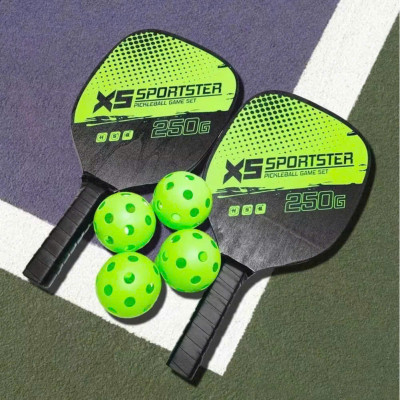 Bộ 2 Vợt Pickleball Siêu Nhẹ, Chuyên Nghiệp, Tặng Kèm Túi Đựng 4 Quả Bóng, Bền Đẹp - HÀNG CHÍNH HÃNG MINIIN