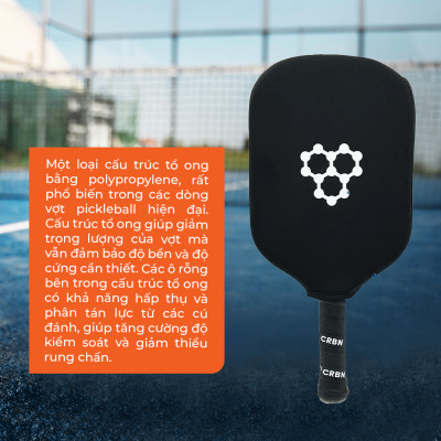 Vợt Pickleball CRBN 3X Series 16mm Cao Cấp - Lõi Carbon Siêu Nhẹ, Đập Mạnh, Kiểm Soát Cực Chuẩn