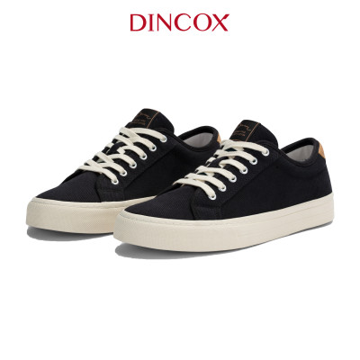 Giày Sneaker Nam Vải Canvas DINCOX E12 Black Đơn Giản Thanh Lịch