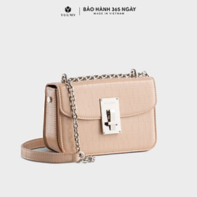 Túi Yuumy ( Thời trang nữ phối khóa trang trí size 18 - Túi đeo chéo da Verein YN186 )