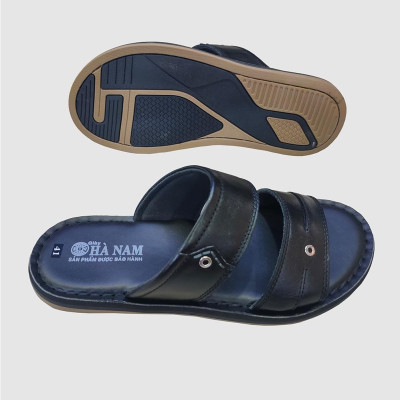 Dép Nam Quai Ngang HÀ NAM Da Bò Thật Cao Cấp DNA2158