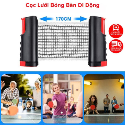 Cọc Lưới Bóng Bàn Rút Gọn Chất Liệu ABS Cao Cấp Chiều Dài Điều Chỉnh Tới 1,7m Chính Hãng dododios