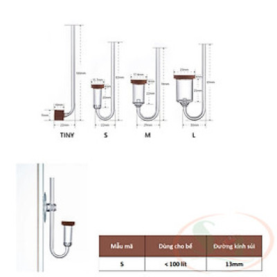 Đầu sủi co2 Chihiros Nano Diffuser khuếch tán trộn bọt co2 mịn bể thủy sinh