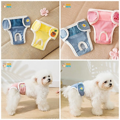 QUẦN SINH LÝ VẢI MỀM MẠI - DÙNG ĐƯỢC NHIỀU LẦN DÀNH CHO CHÓ CÁI HỖ TRỢ TRONG KỲ RỤNG DÂU