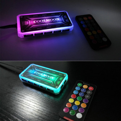 Bộ hub quạt tản nhiệt Coolmoon RGB - Hàng nhập khẩu