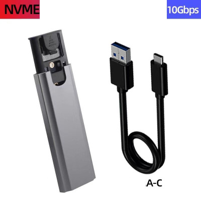 Hộp Box đựng ổ cứng đa năng SSD M2 NVME và M2 SATA NGFF kèm cáp USB A và Type C kèm theo - Hàng chính hãng