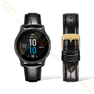 Dây đồng hồ Da Cá Sấu Đen Size 12/13/14/15/16/17/18/19/20/21/22/23/24/25/26mm - Dây Đeo Da Cá Sấu Thật 100% - Bảo Hành 12 Tháng