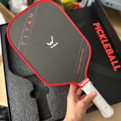 Vợt Pickleball TITAN Wi-ka mẫu ới - Mặt vợt titanium vàng bền bỉ, kiểm soát bóng và nảy bóng tốt - Hàng công ty