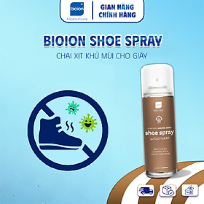 Chai Xịt Khử Mùi Cho Giày Bioion Shoe Spray 200ML