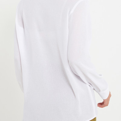 Áo sơ mi nữ cotton tay dài, có túi Maxivic, La Mộc - LM0122307