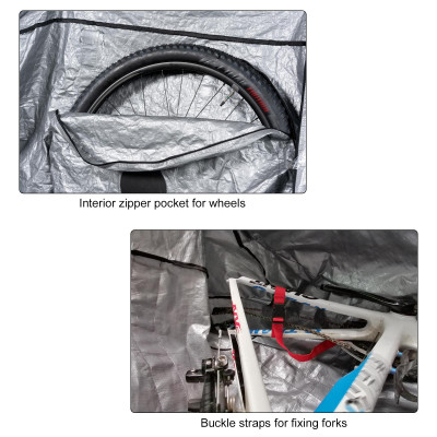 Túi đựng xe đạp leo núi bằng chất liệu PE hai mặt, chống thấm nước, chống bụi và chống trầy xước