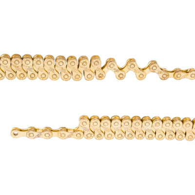 Dây xích xe đạp ZTTO thiết kế ghim hình nấm,Lớp phủ Titanium Nitride trên dây chuyền Vàng làm giảm sự ăn mòn và giảm ma sát.tốc độ 9