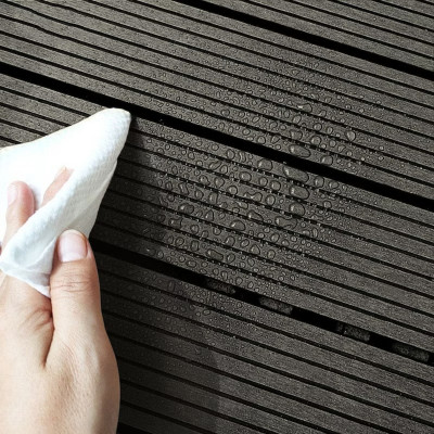 Miếng Lót Sàn Nhựa Composite Màu Gi Xám Cao Cấp, Lót Sàn Ban Công Nhà Tắm, Vỉ Dày Chắc Chắn Có Vít Ốc Dưới Nan