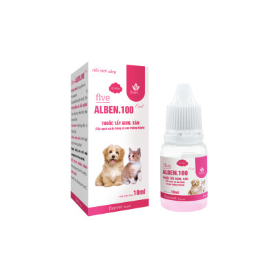 Five-Alben100 Oral For Pet - Thuốc Tẩy Giun, Sán Cho Gà Đá, Chim Cảnh, Thú Cưng (10ml)