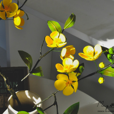 Hoa giấy handmade trang trí Tết, Cành Hoa Mai handmade , Maypaperflower - hoa giấy nghệ thuật, hoa cắm bình, decor nhà ở
