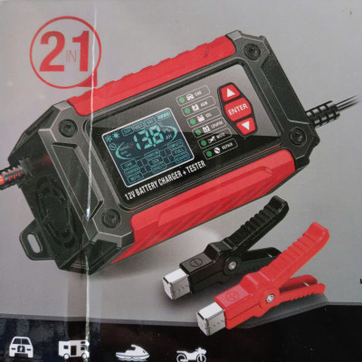 Hàng Nhật: Bộ Sạc Và Test Bình Ắc Quy Thông Minh 2IN1 FOXSUR 12V Công Nghệ Hiện Đại