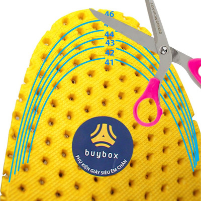 Lót giày thể thao tổ ong EVA loại cao cấp đế dày 1.8cm đàn hồi cực êm chân, thoáng khí - buybox - BBPK128 - Đế vàng mặt đen - Size nam