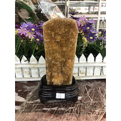 Hang hốc phong thủy đá thạch anh vàng hút tài lộc