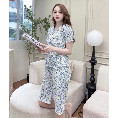 quần áo mặc nhà vải kate mẫu lửng