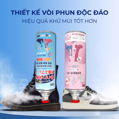 Chai xịt khử mùi giày dép NaNo Bạc khử vi khuẩn 99% loại bỏ mùi hôi giày dép Mũ Bảo Hiểm mùi hôi chân nhanh chóng, tiện lợi