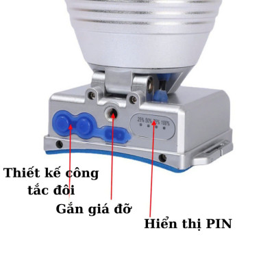 Đèn PiIn Đội Đầu Ultra S J78 Vỏ Nhôm Chống Nước 3000w – Gọn Nhẹ, Rọi Xa 1500M, Pin Trâu Xuyên Đêm