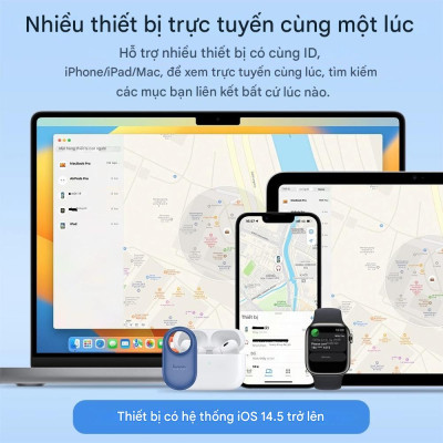 Định vị GPS Hoco E94 chống thất lạc đồ vật hành lý, định vị toàn cầu sử dụng cho iOS - Hàng chính hãng