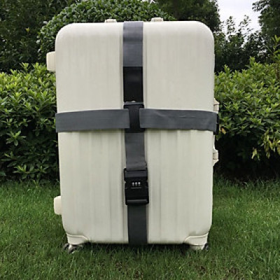 Dây Đai Vali Chữ Thập Có Khóa Số 3 Mã Bảo Mật 4m- Dây Đai Vali Chống Trộm Khóa Số 3 – Bản To Siêu Chắc- Dây Đai Hành Lý 4m – Dây Đôi Khóa Số Tiện Lợi- Dây Đai Vali Du Lịch Khóa Mã 3 Số