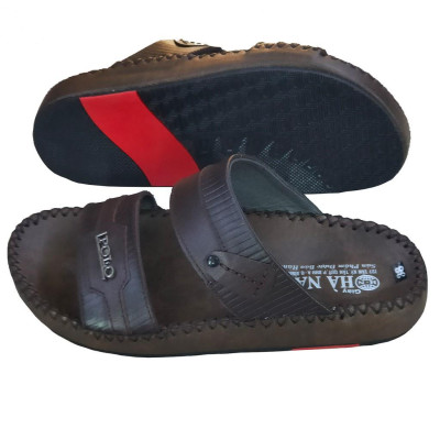 Dép Nam Quai Ngang Da Bò Thật TiTi ĐÔ Cao Cấp DN273d