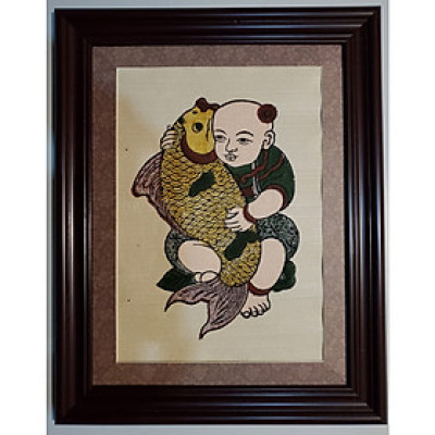 TRANH DÂN GIAN ĐÔNG HỒ - VINH HOA -PHÚ QUÝ- CHAN TRÂU THẢ DIỀU 