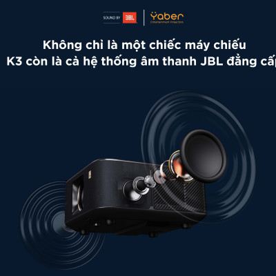 Máy chiếu thông minh Yaber K3 tích hợp loa JBL Android Tivi Netflix bản quyền  Full-HD 4K- Hàng Chính Hãng - Thương hiệu Máy chiếu gia đình và văn phòng hàng đầu