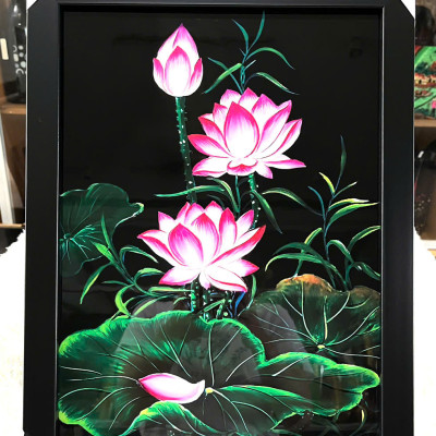 Tranh Sơn Mài - HOA SEN | Size 30x40 cm | Tinh Hoa Nghệ Thuật Việt – Thanh Tịnh và Trang Nhã