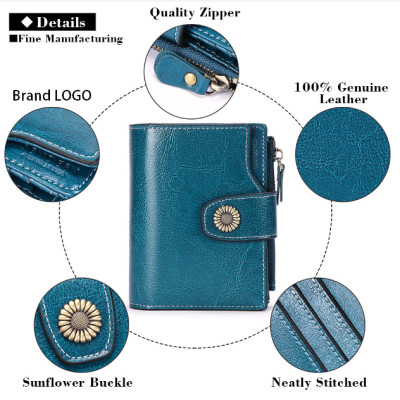 Ví nữ 100% da thật cao cấp phong cách mới