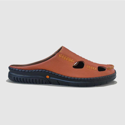 Dép Bít Mũi Nam Da Bò Thật TiTi ĐÔ Cao Cấp GSB20116d