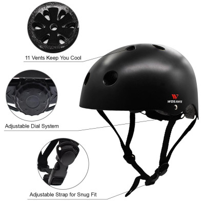 Mũ bảo hiểm dành cho người lớn và trẻ em, giúp bảo vệ và an toàn cho nhiều môn thể thao như : trượt ván, đi xe máy, xe đạp