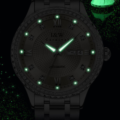 Đồng Hồ Nam I&W Carnival 615G2 Chính Hãng Full Box Chống Nước Kính Chống Xước Dây Thép Cao Cấp BH 24T (Máy Cơ Tự Động)