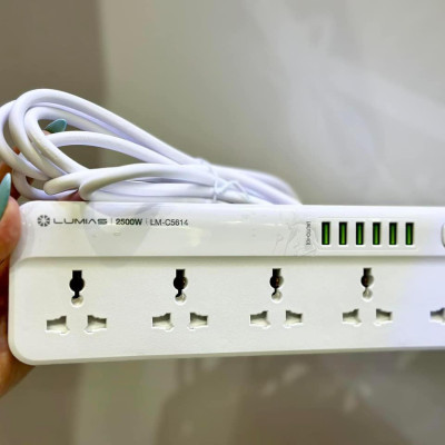 Ổ cắm điện đa chân công suất lớn nhà Lumias dây dài 3m Hàng chính hãng