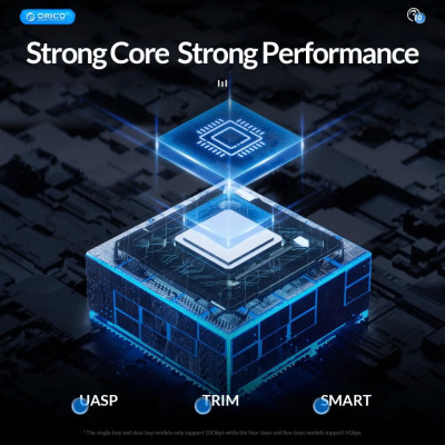 Khay đế ổ cứng ( Docking ) Orico 6626C3 - 2 khe cắm TypeC USB - Hàng Chính Hãng