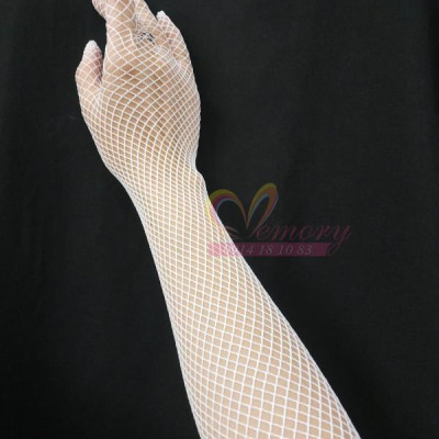 Găng tay lưới dài màu trắng cho Cô dâu và Dạ hội, đi tiệc, sự kiện, lễ hội, chụp ảnh MS: 44625