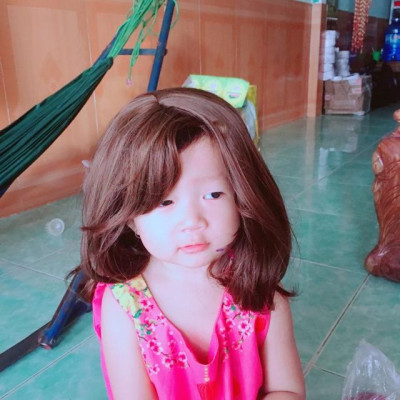 Tóc giả cho bé cúp dài cho bé- tặng lưới chùm tóc