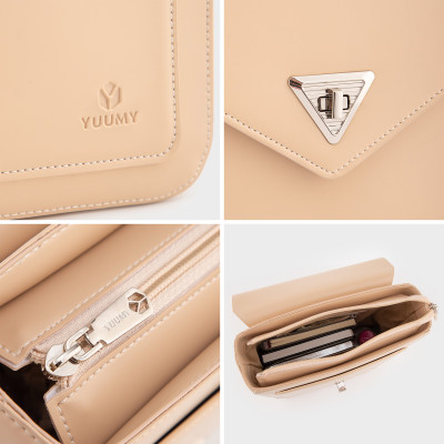 Balo Yuumy ( Thời trang nữ nắp gập dáng hộp cỡ lớn - Balo da Smooth YBA98 )