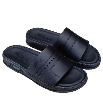 Dép Nam Da Bò HA NAM Đế Siêu Nhẹ Khâu Chỉ Toàn Bộ DNA22040