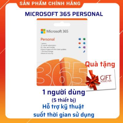 Phần mềm Microsoft 365 Personal | 1 User | 1TB | 365 ngày – Hàng chính hãng