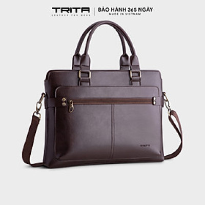 Cặp công sở Trita ( Thời trang nam đa năng vừa laptop 14 inch - Cặp da TCA12 )