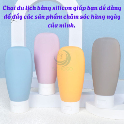 Set Chai Chiết Du Lịch 4 Màu Pastel Siêu Xinh Combo Chai Chiết Mỹ Phẩm Mini – Gọn Nhẹ, Sang Xịn Bộ Chiết Đựng Mỹ Phẩm Du Lịch – Nhỏ Gọn Chuẩn Trend Set Chai Silicone Du Lịch – Không Rò Rỉ, Mềm Mịn SBộ Chai Mini Đi Du Lịch – Màu Dễ Thương, Dễ Phân Loại