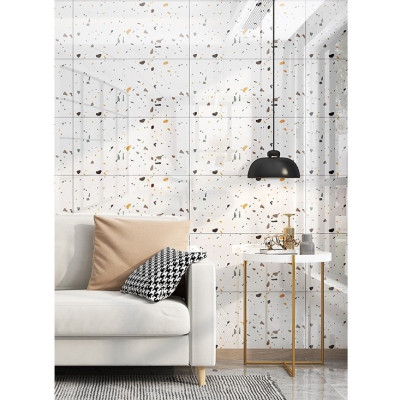 Bộ 10 Tấm Xốp Dán Tường 3D PVC Lá Hồng 60x30cm Keo Sẵn Dày 2,5mm Cao Cấp, Sang trọng