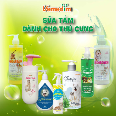 Vemedim Domax dung dịch tiêm trị nội ngoại ký sinh cho chó mèo như giun, cái ghẻ, rận, ve, chai 5ml